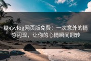 糖心vlog网页版免费：一次意外的情感闪现，让你的心情瞬间翻转
