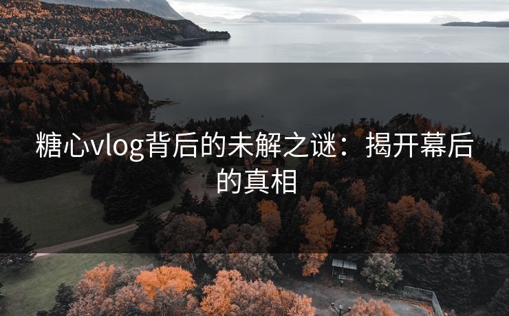糖心vlog背后的未解之谜：揭开幕后的真相