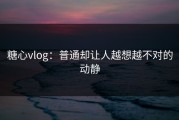 糖心vlog：普通却让人越想越不对的动静
