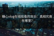 糖心vlog在线观看的背后：真相究竟在哪里？