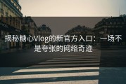 揭秘糖心Vlog的新官方入口：一场不是夸张的网络奇迹