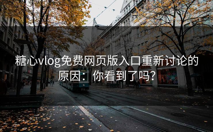糖心vlog免费网页版入口重新讨论的原因：你看到了吗？